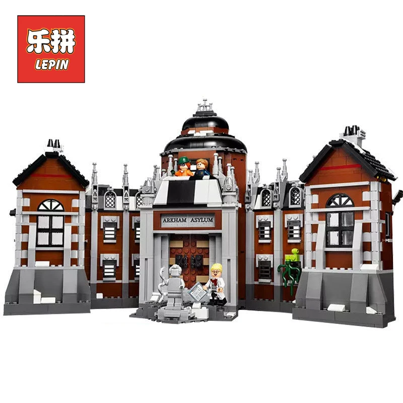 

LEPIN 07055 1628Pcs Genuine Batman Movie Series Arkham Asylum Building Blocks LegoINGlys Toys Model with 70912 gifts