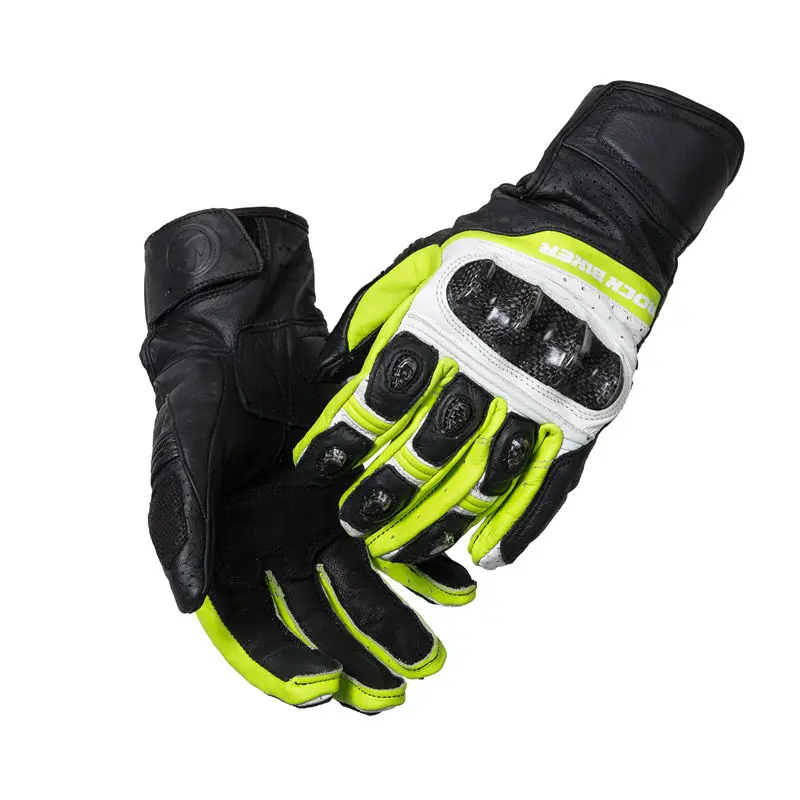 

New Leather Motorcycle Gloves Carbon Fiber Anti-slip Touch Operation Wearable Guantes Moto invierno Eldiven Free Gifts