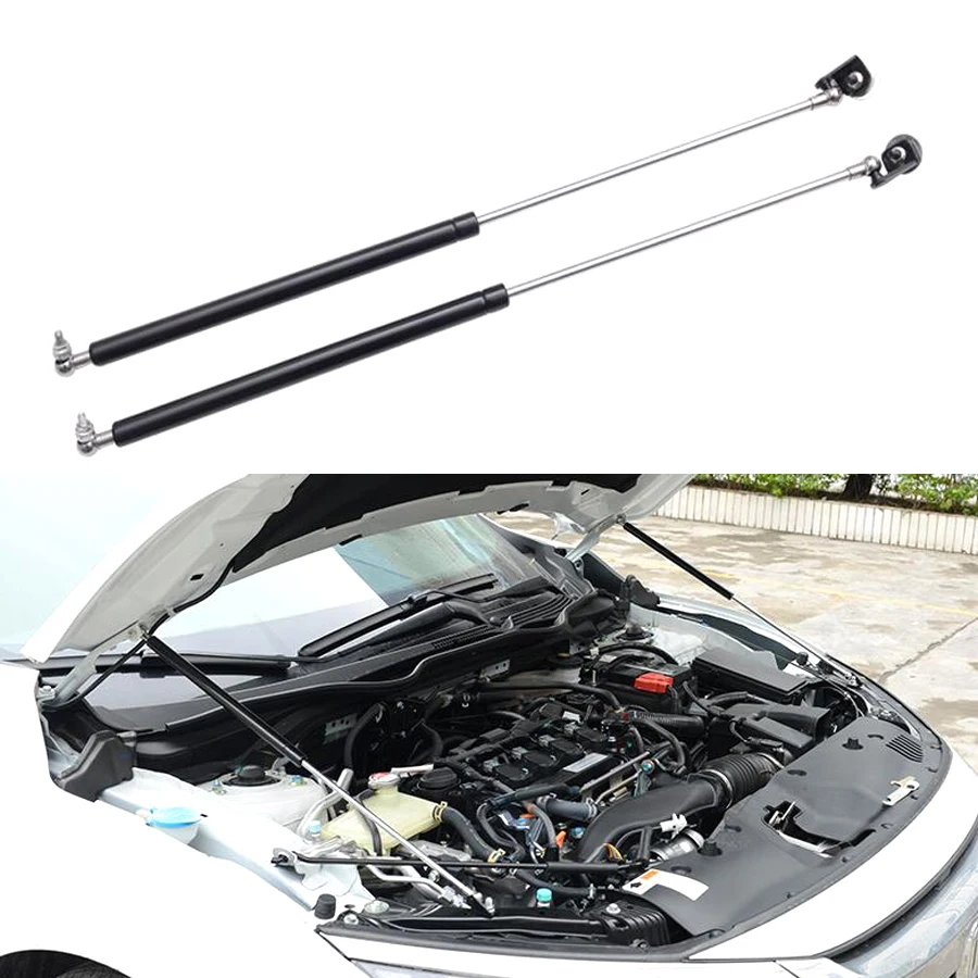 

YAQUICKA 2x Car Front Engine Hood Cover Open Lift Hydraulic Support Rod Prop Stick For Honda Civic 2016 2017 Auto Accessories