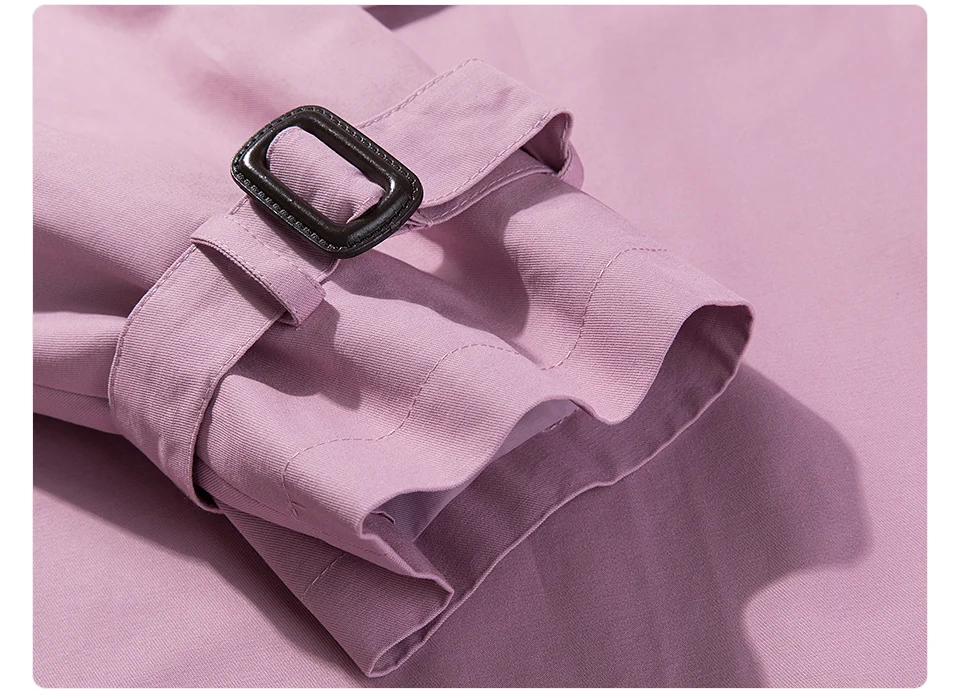 JAZZEVAR Новое поступление осенний топ фиолетовый тренч женский водонепроницаемый хлопок двубортный короткий стиль модная женская одежда 9010