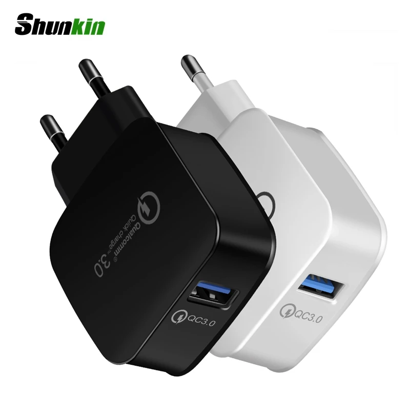 

Phone USB Charger Quick Charge 3.0 18W Fast Mobile Phone Universal Wall Charger Adapter Charging for iphone X 8 7 6 Samsung S7