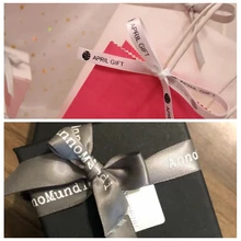 100 ярд DIY подарочная упаковка для конфет полиэстер украшения индивидуальное имя ленты Свадьба День рождения гостей и подарки на заказ