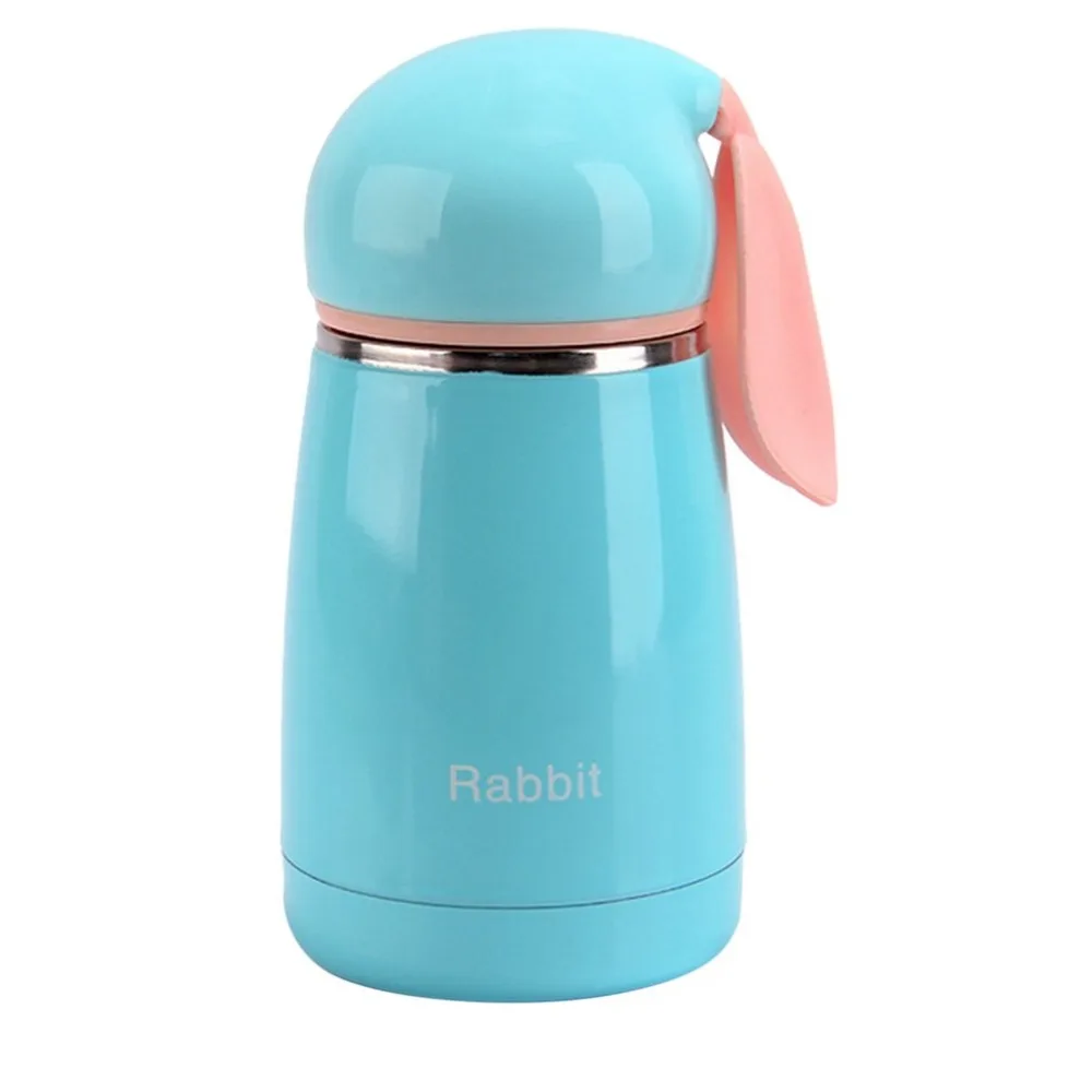 300ML Cute Rabbit Thermos Cup Water Bottles For Children Stainless