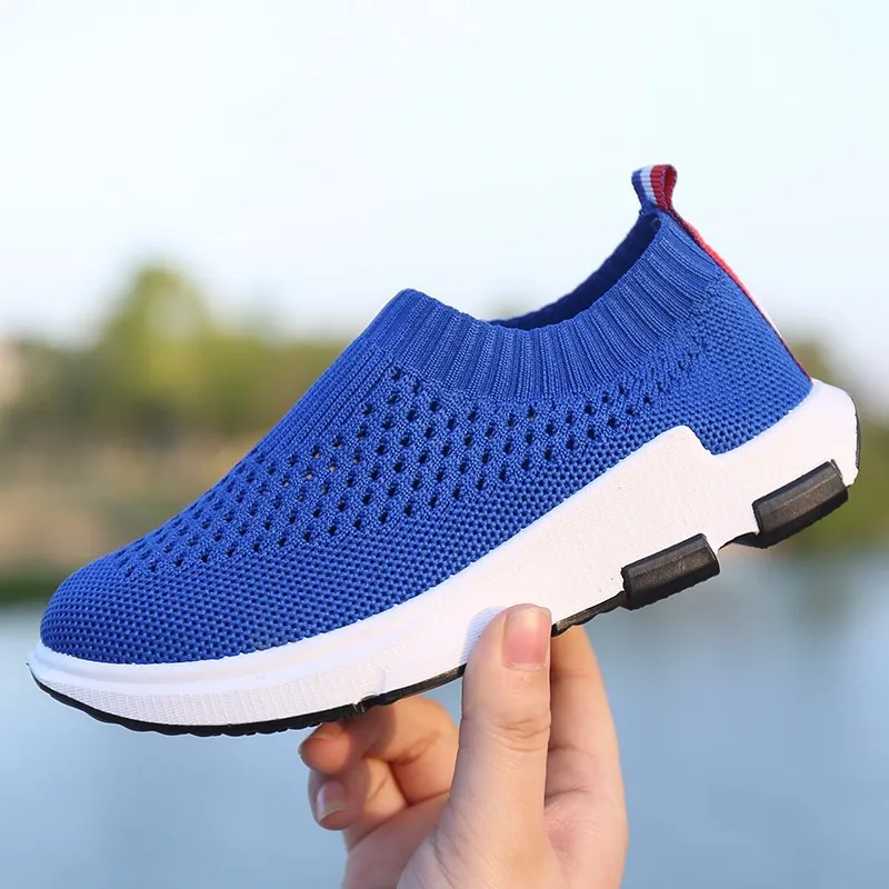 ULKNN Kids Sport Shoes 2018 New Children Knit Mesh Breathable Running Shoes Girls Sneakers Boys Outdoors School Casual Sneakers