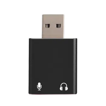 

Mini USB Sound Card External Adapter 3D Stereo Jack 3.5mm Earphone Micphone For PC #265470