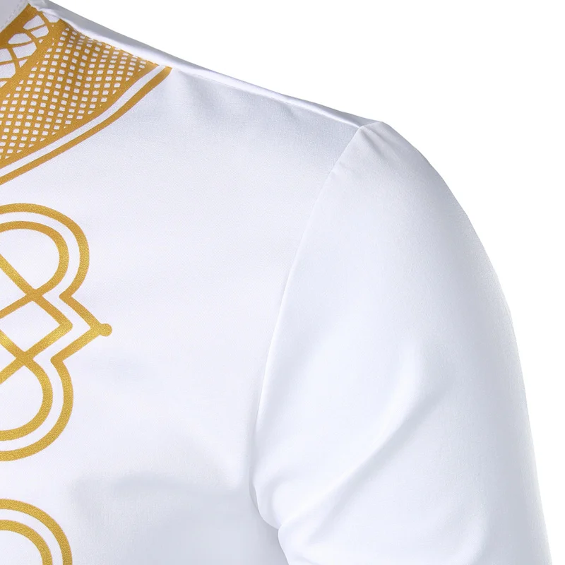 Африканский Дашики Платье рубашка мужская 2019 брендовая новая приталенная рубашка с длинным рукавом мужская Camisa Masculina традиционная