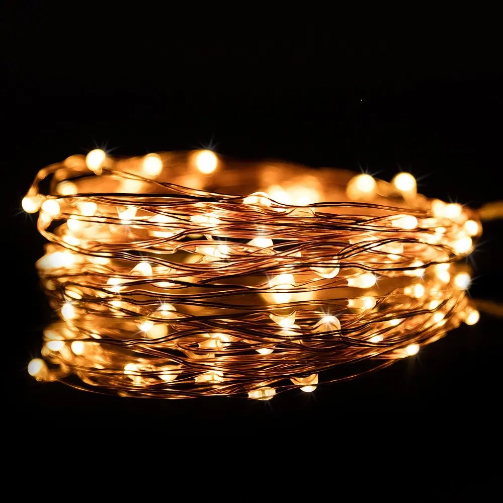 3 Kohree 2pcs 6m60leds LED String Lights Copper Wire Light with Remote Control, for Christmas Wedding Outdoor Holiday Decor