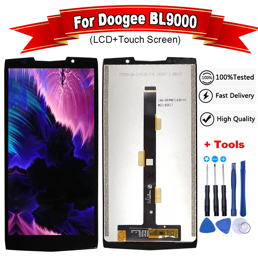 

New 5.99 inch Touch Screen+LCD Display Assembly Replacement For Doogee BL9000 Android 8.1 Phone