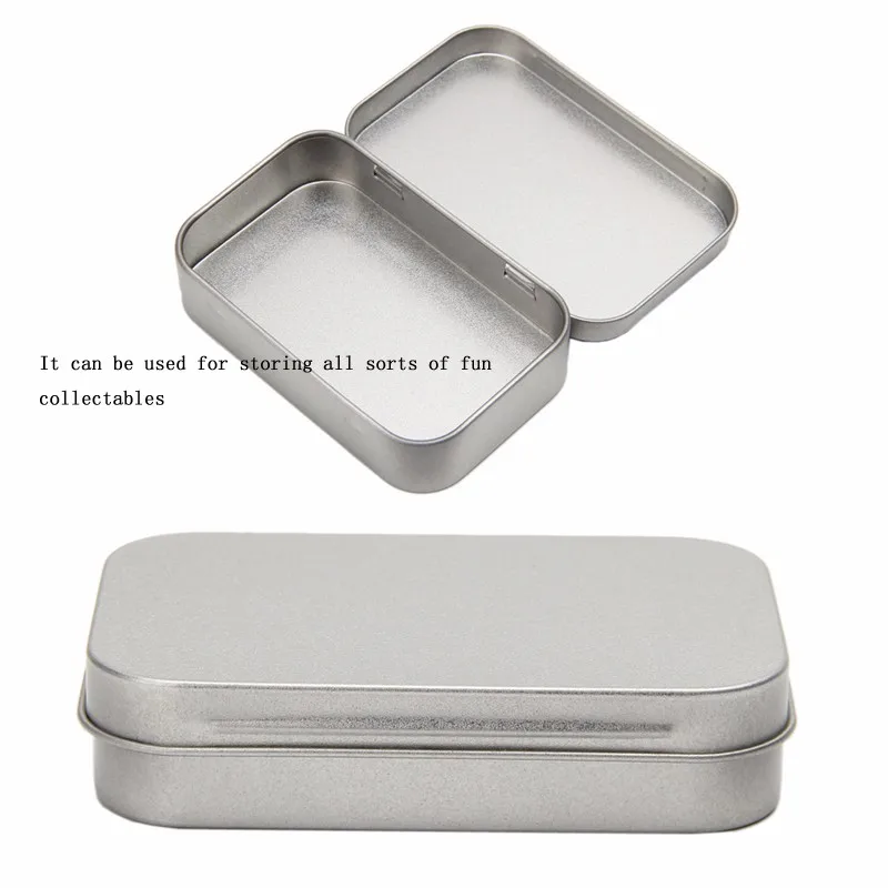 

6 Pcs/set Small Metal Tin Silver Flip Storage Box Case Organizer for Money Coin Candy Key Memory Card Jewelry