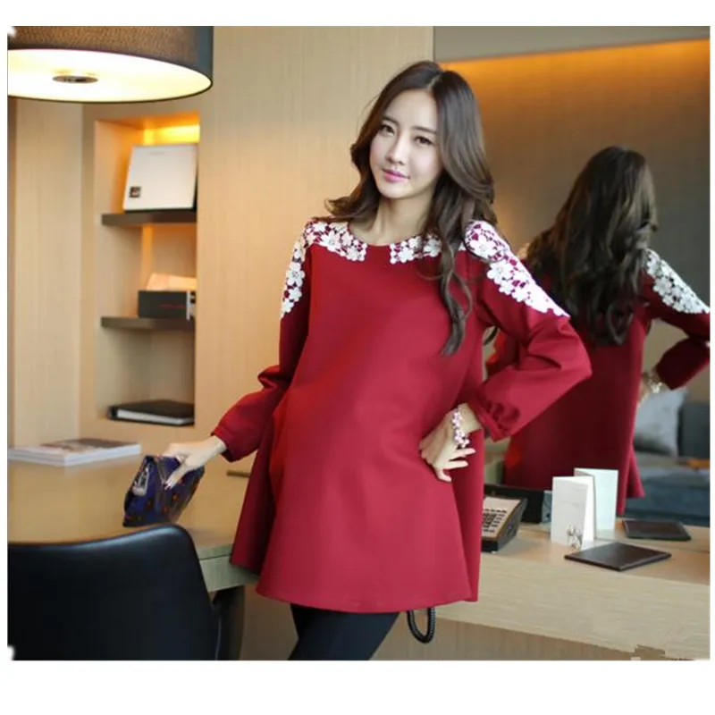 

2017 New Maternity Spring Coat Long Sleeve Spring Thin Clothes For Pregnant Women Big Yard Jacket B0017
