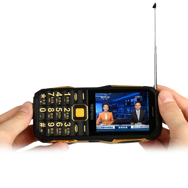 Y698 фонарик беспроводной FM радио 2800 мАч длительное время ожидания две sim-карты mp3 mp4 внешний аккумулятор аналоговый ТВ прочный мобильный телефон P072