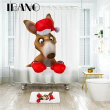 IBANO kangaroo Shower Curtain Waterproof Polyester Fabric Bath Curtain For The Bathroom Decrotation For The Christmas Festival IBANO kangaroo Shower Curtain Waterproof Polyester Fabric Bath Curtain For The Bathroom Decrotation For The Christmas Festival