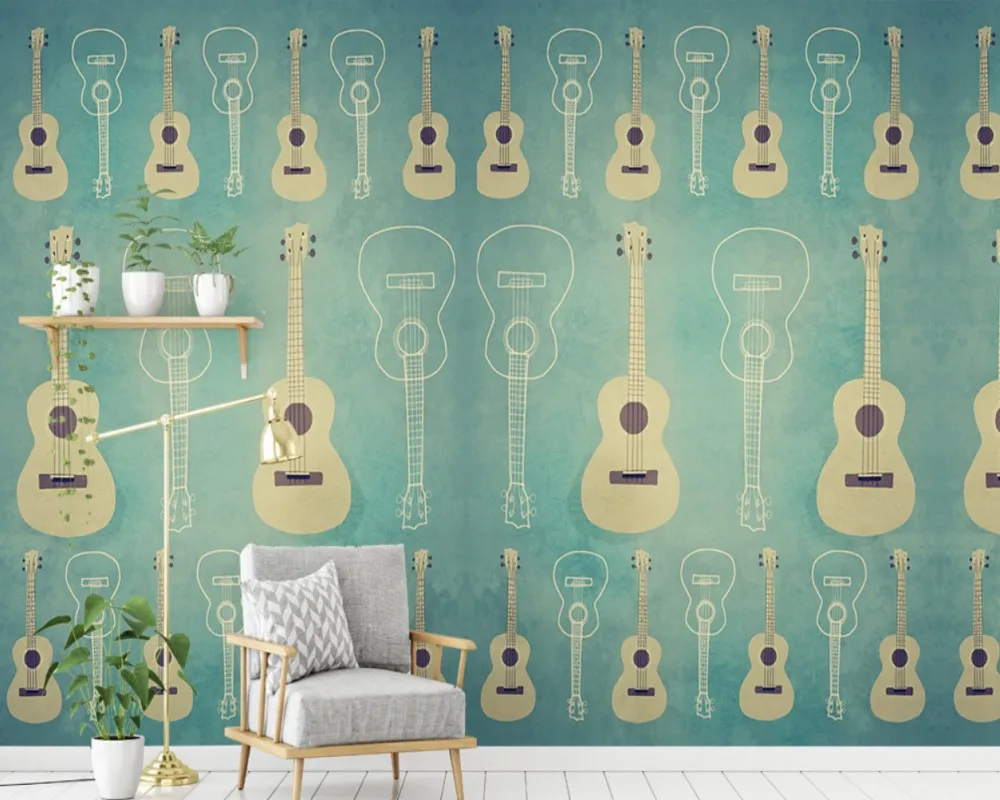 Бесплатная доставка нордическая Минималистичная стена для гитары инструмента
