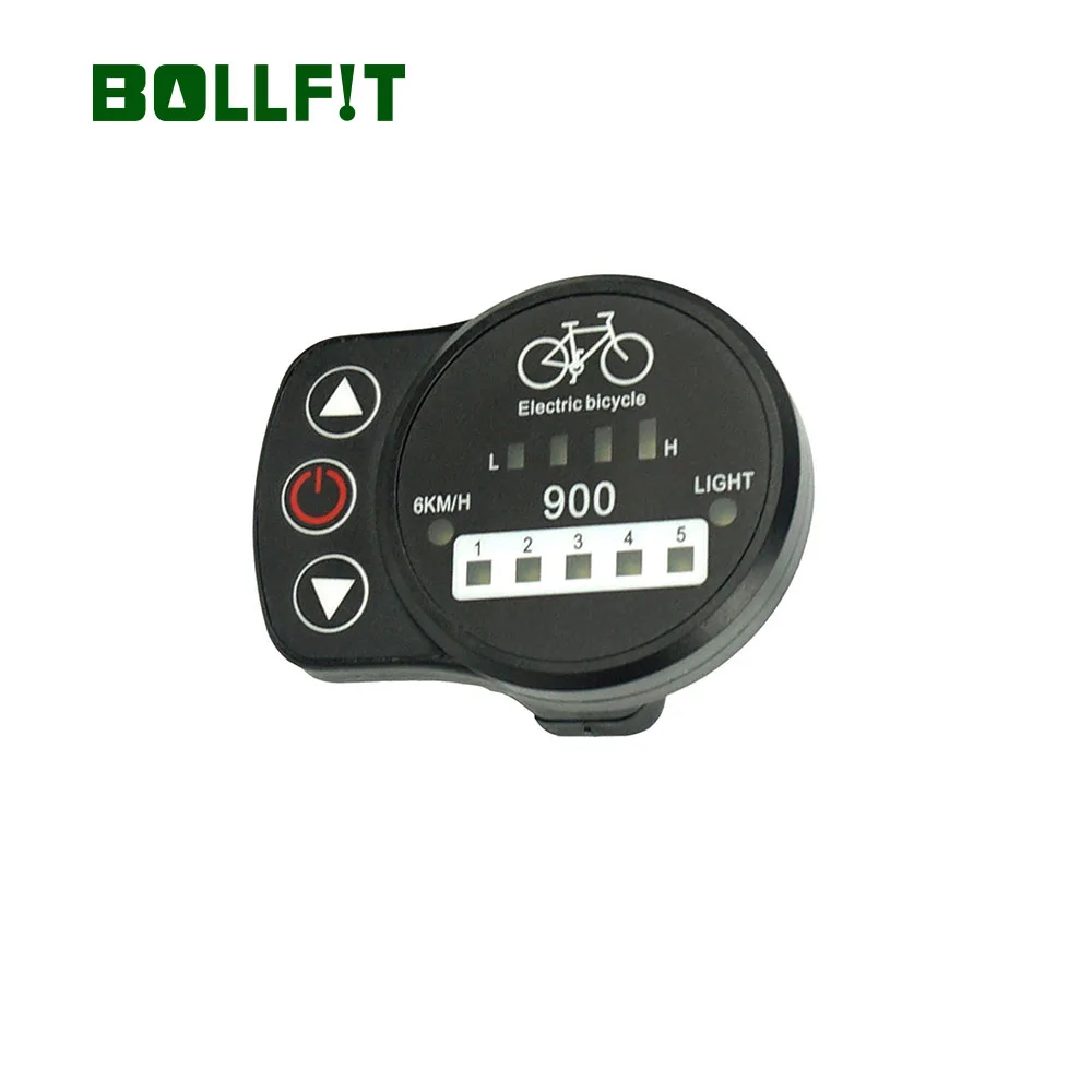 36 v 48 v Pannello di Controllo Intelligente Bici elettrica Dasing KT-900S e-Bike Display Un LED misuratore connettore Impermeabile Display Tabella dei Codici Display Universale 24 v