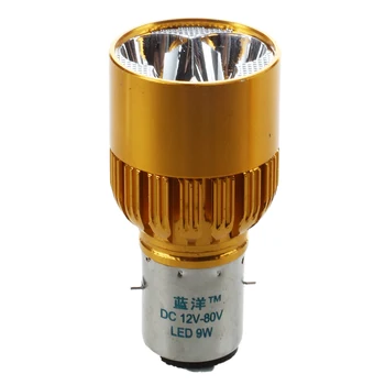 

2x BA20D 3 LED Bulb Motorcycle / Moped Headlight bulb Fog light DRL Gold