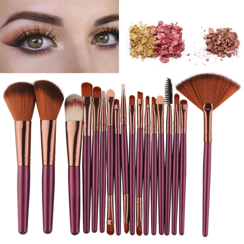 NEW 18Pcs Makeup Brushes Tool Set Cosmetic Powder Eye Shadow Foundation Blush Blending Beauty Make Up Brush Maquiagem NEW 18Pcs Makeup Brushes Tool Set Cosmetic Powder Eye Shadow Foundation Blush Blending Beauty Make Up Brush Maquiagem