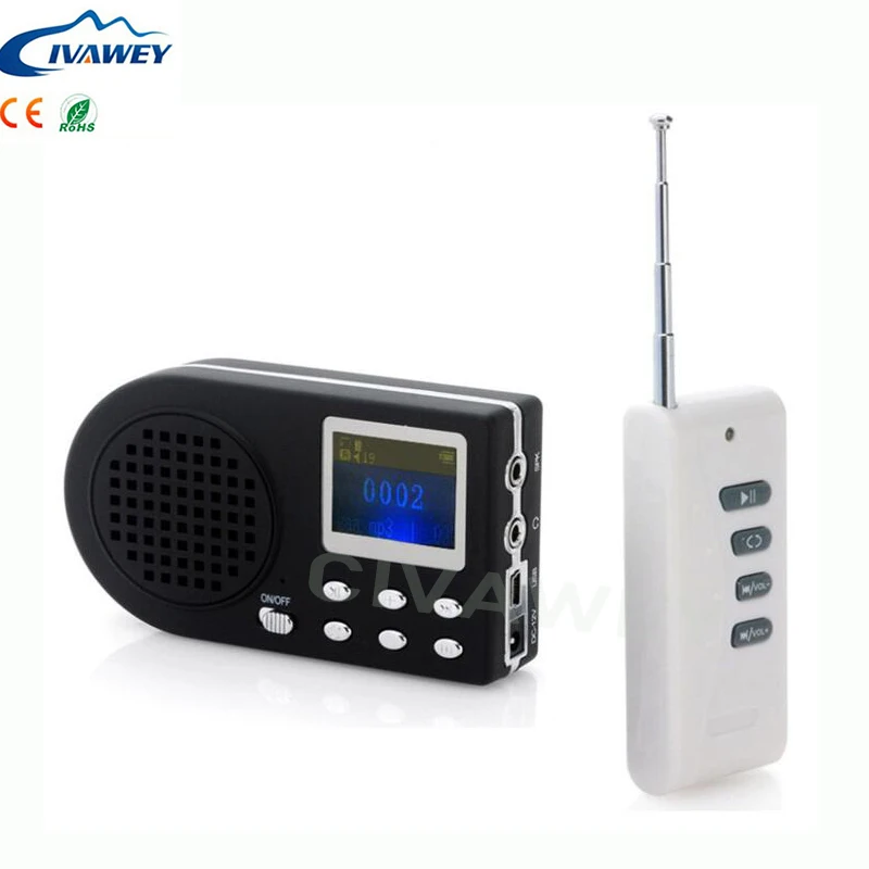 Беспроводной MP3 плеер с дистанционным управлением 10 50 м для охоты птиц звонков
