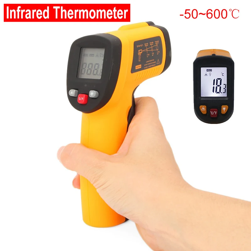 Handheld GM550 Digital infrared Thermometer Pyrometer laser Outdoor