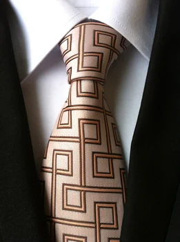 

New Men's Formal Necktie Jacquard Woven Tie Geometric