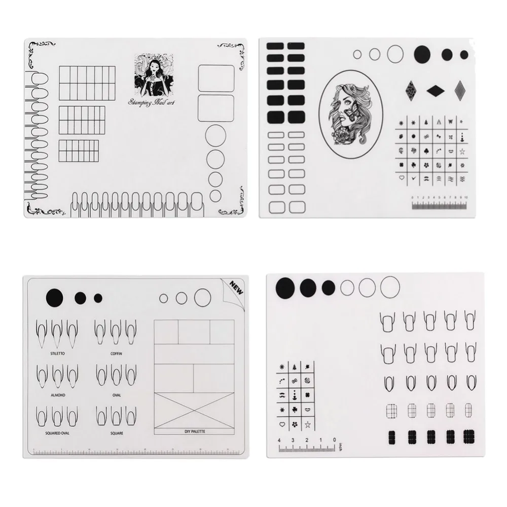 silicon nail stamp mat (9)