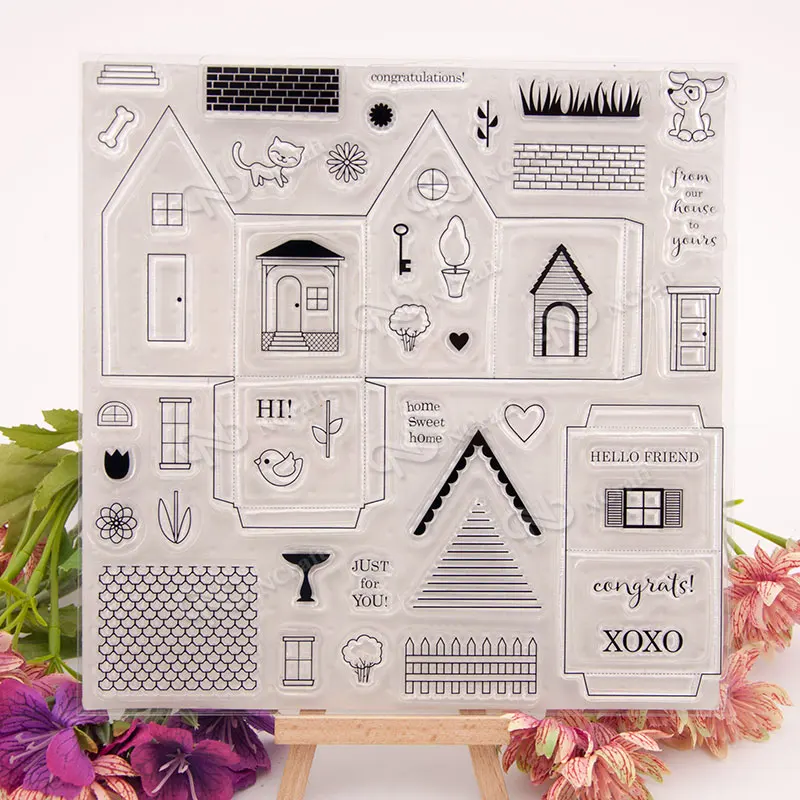 

YPP CRAFT House Transparent Clear Silicone Stamps for DIY Scrapbooking/Card Making/Kids Fun Decoration Supply 182