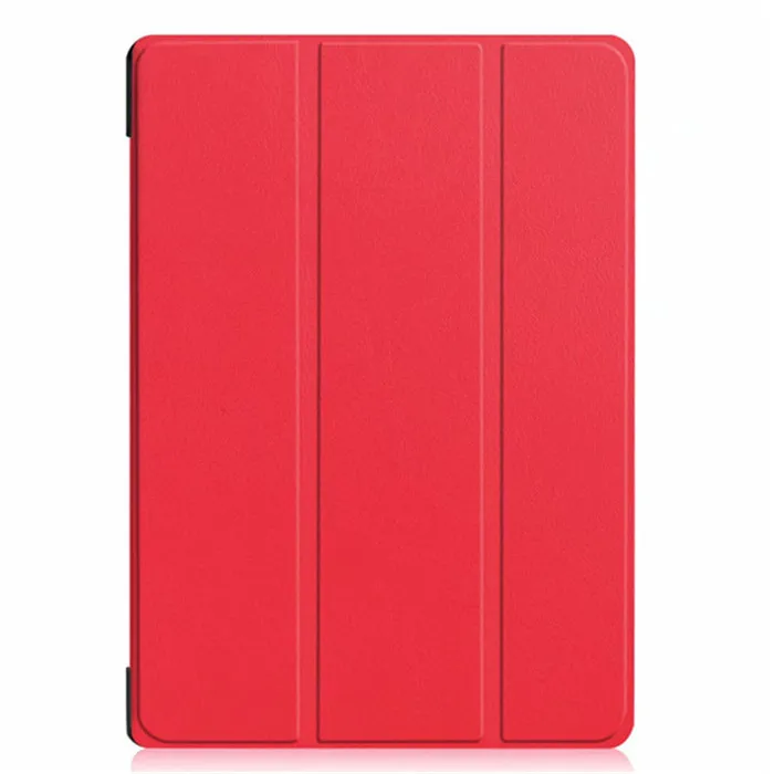Чехол из окрашенной кожи на магните в 3 сложения для планшета lenovo Tab E10 X104(), чехол для планшета lenovo Tab E 10X104 - Цвет: ka si te-red