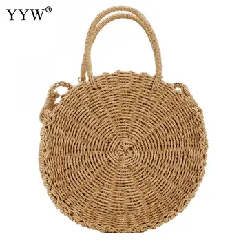 

YYW Fashion Straw Top Handle Hand Bags Shoulder Handbag Designer Totes Crossbody Bags Portable Summer Large Capacity Beach Bag