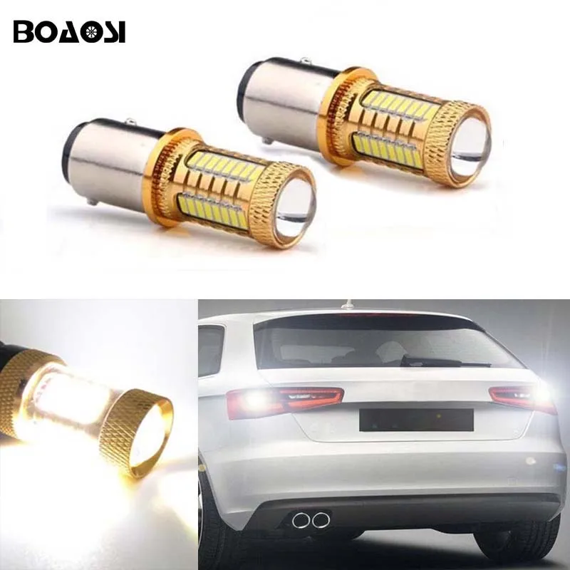 BOAOSI 2x For AUDI S3 S4 RS4 A6 RS6 backup reverse light lamp P21W 1156 BA15S LED CREE Chip High Power