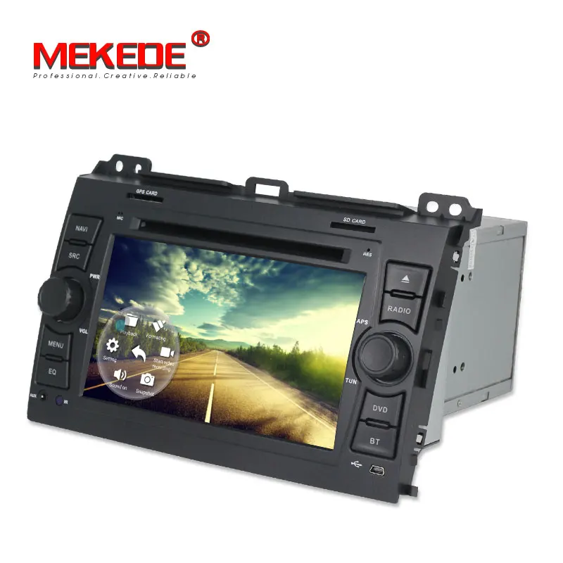 Discount MEKEDE 2Din Android 7.1 2+16G  Car DVD Player for Toyota Land Cruiser Prado 120 2002-2009 Black GPS Navigation RDS Auto Radio 4