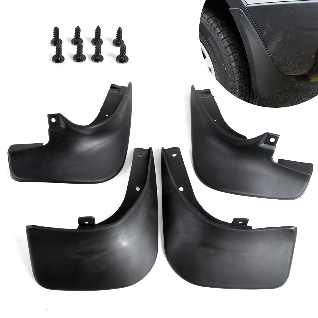 Beler Новые 4 шт. Брызговики щитки для Mazda Protege седан 323 1998 1999 2000 2001 2002 2003 включая