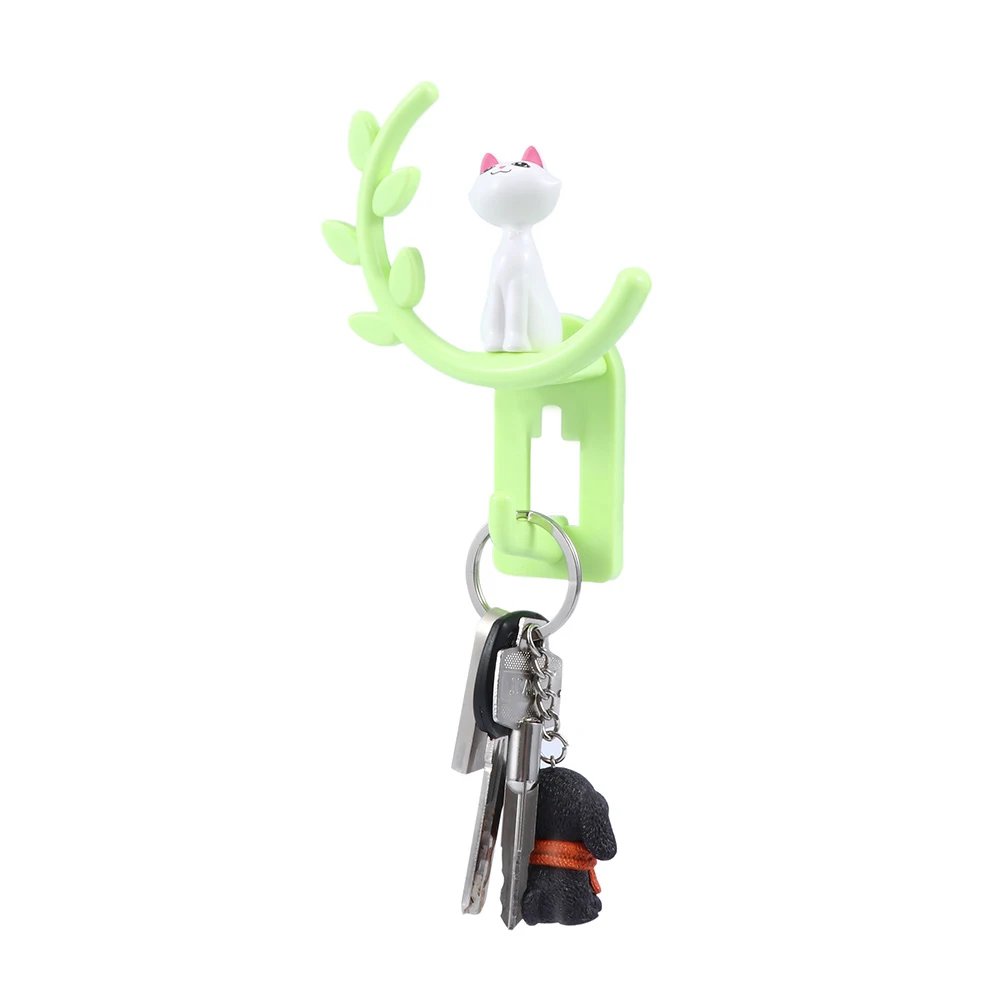 Cute Cat Tree Modelling Creative Hooks Kitchen Wall Door Hanger Sundries Organizer Clothes Hangers Hooks
