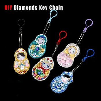 

DIY Craft Toy Full Special Shaped Diamond Painting Doll Russia Cartoon Keyring Keychains Cross Stitch Embroidery Toys