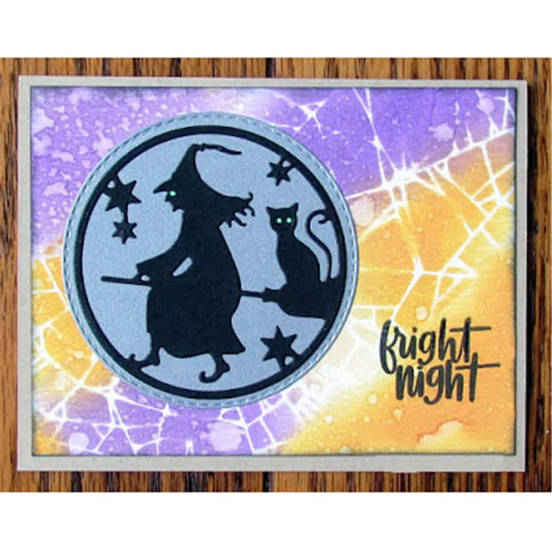 

Halloween Witch Cat Broom Metal Cutting Dies for Scrapbooking New 2019 Cuts Card Making DIY Embossing Craft