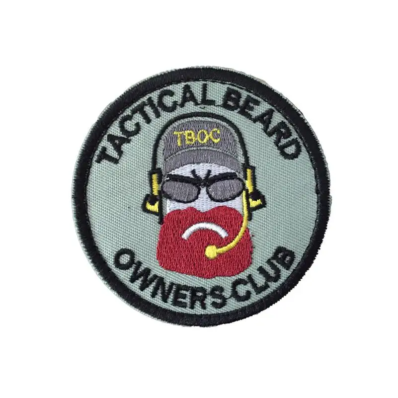 Шеврон Tactical Beard собственники клуба "Хлебный человек" вышивка нарукавная повязка Боевая нашивка значок ткань нарукавная повязка наклейка военный - Цвет: C