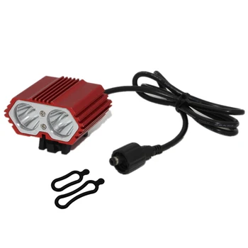 

2400LM 2x XML T6 LED Bicycle Light Bike Flashlight Head Lights Waterproof headlight DC Rechargeable Lamp Camping Cycling