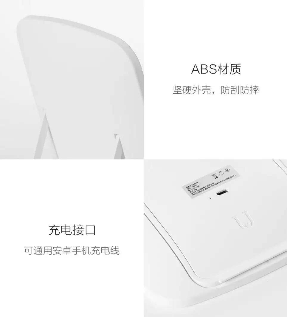 Xiaomi Mijia светодиодный зеркальный Аккумулятор для макияжа li сенсорный контроль светодиодный свет с регулируемым углом яркости зеркала