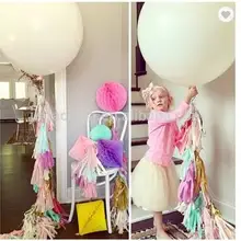 Дешевые свадебные бумажные Бумажная гирлянда комплект Воздушный шар "Конфетти" кисточка-Декоративная гирлянда