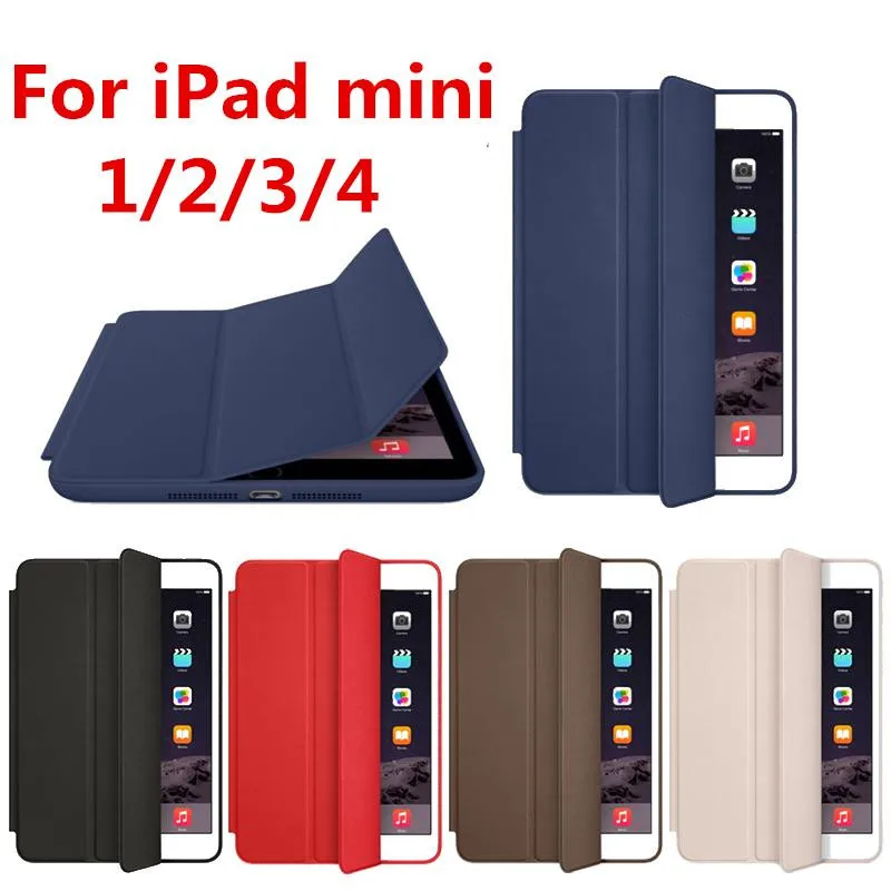 Cheap Funda Smart Cover for Apple IPad Mini Case Leather Magnetic Case for IPad Mini 1 2 3 4 Retina Case Original Wake Up apple-ipad-case : image Cheap Funda Smart Cover for Apple IPad Mini Case Leather Magnetic Case for IPad Mini 1 2 3 4 Retina Case Original Wake Up apple-ipad-case