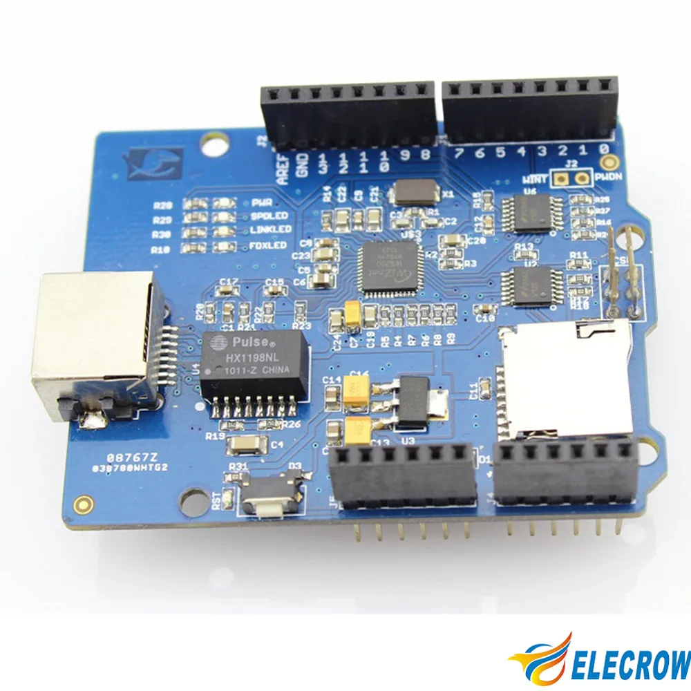 Электрический Ethernet щит W5200 для Arduino UNO R3 Mega 2560 R3 Интернет умный домашний интерьер DIY Kit