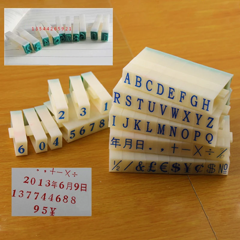 

Useful Symbol Seal Digital Number Letter Diary Photo Ablum Invitation Card Alphabet Combination Ink Stamp DIY Paper Craft