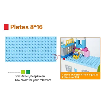 

Sale! Funlock Duplo Construction Toys Assembling Parts, 1pc Plate 8x16 Dots and Building Accessories Model Building Kit
