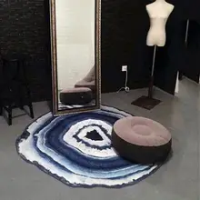 Американский кантри стиль кольца с символом Древа Жизни деревянные ковры и маленькие коврики в полоску фиолетовый синий озеро коврики для гостиной Дети игровой площади коврик 80 см