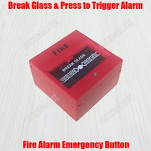 Противопожарная система сигнализации разбить стекло аварийный пресс тревожный толчок курок переключателя для офиса заводской безопасности здания