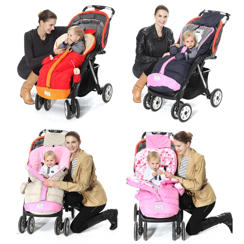 

2017 Baby Envelope For Stroller Winter Sleeping Bags Newborn Baby Stroller Sleeping Bags With Glove Infant Winter Envelonp kids