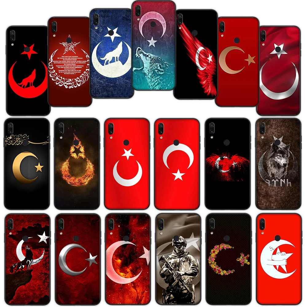 

Turkey Wolf Retrospective Flag Soft Cover Case for Xiaomi Redmi Note 7 4 4X 6 Pro 5 Plus 5A 6A Go S2