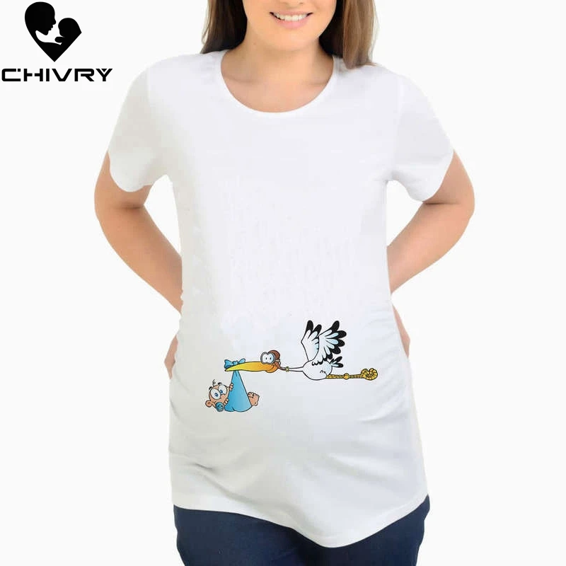Футболка для беременных Chivry женские летние повседневные футболки с короткими