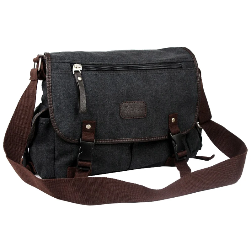 TEXU Vintage Men Canvas Shoulder Bag Satchel Casual Crossbody Messenger ...