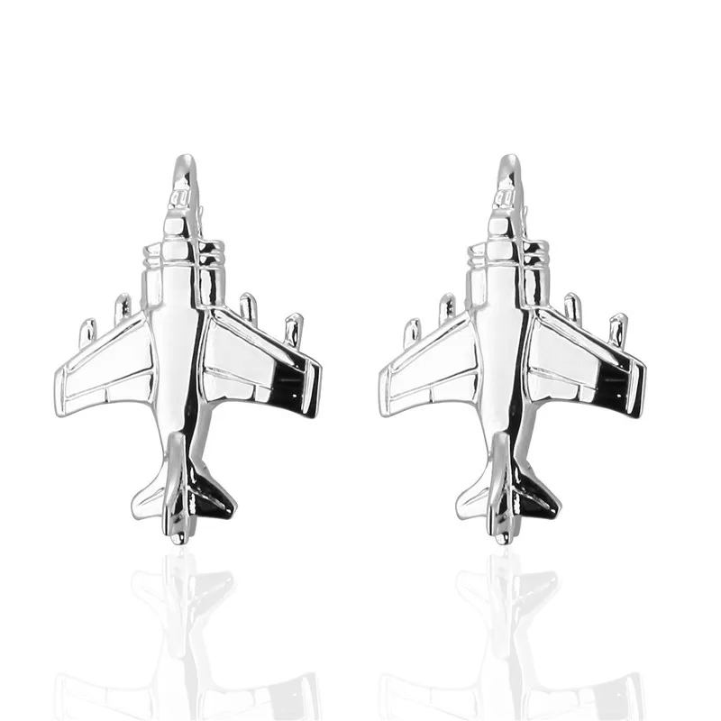 

C-MAN Luxury shirt Silvery plane cufflink for mens Brand cuff buttons cuff links High Quality abotoaduras Jewelry