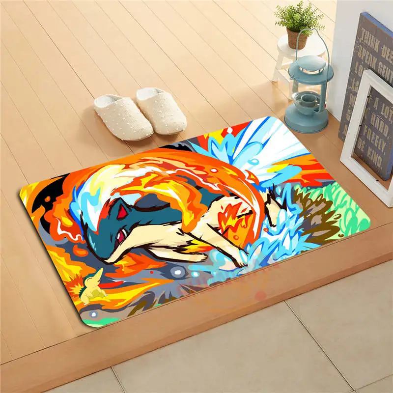 P &amp 1031 # WJY Пользовательские Мультфильм Пикачу w Doormat Home Decor Двери коврик Коврик Для