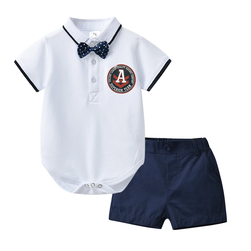 Little Boys' Cotton Clothing Short Baby Sets 2pcs (Bodysuits with